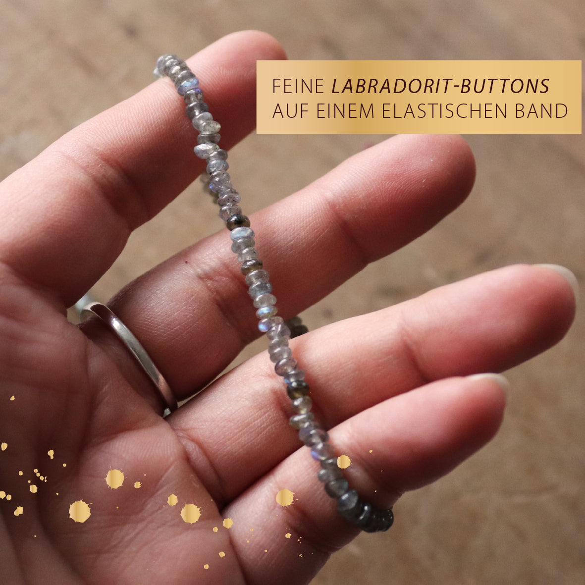 Labradorit Button Armband