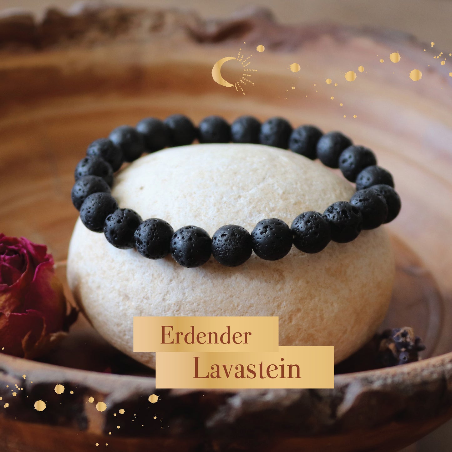 Erdendes Lava-Armband (8mm)