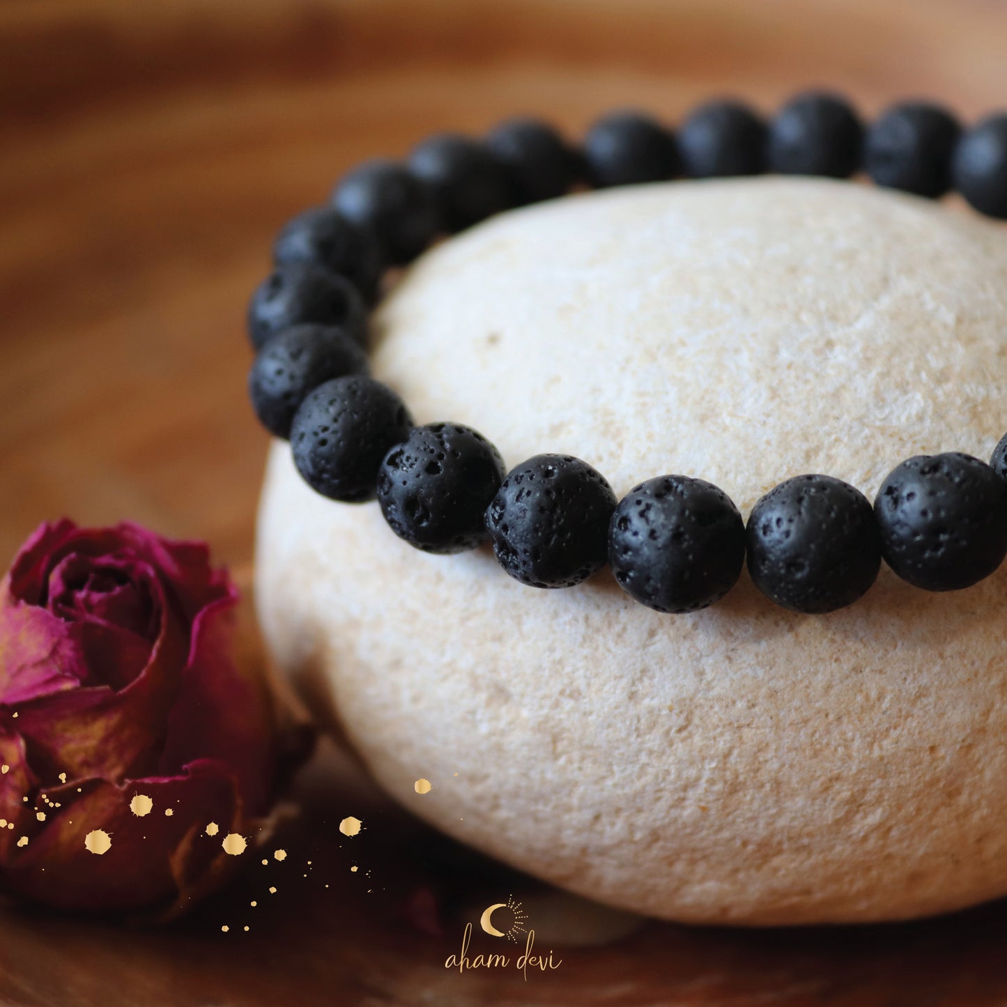 Erdendes Lava-Armband (8mm)
