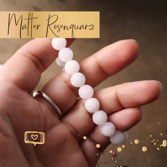 Mattes Rosenquarz Armband