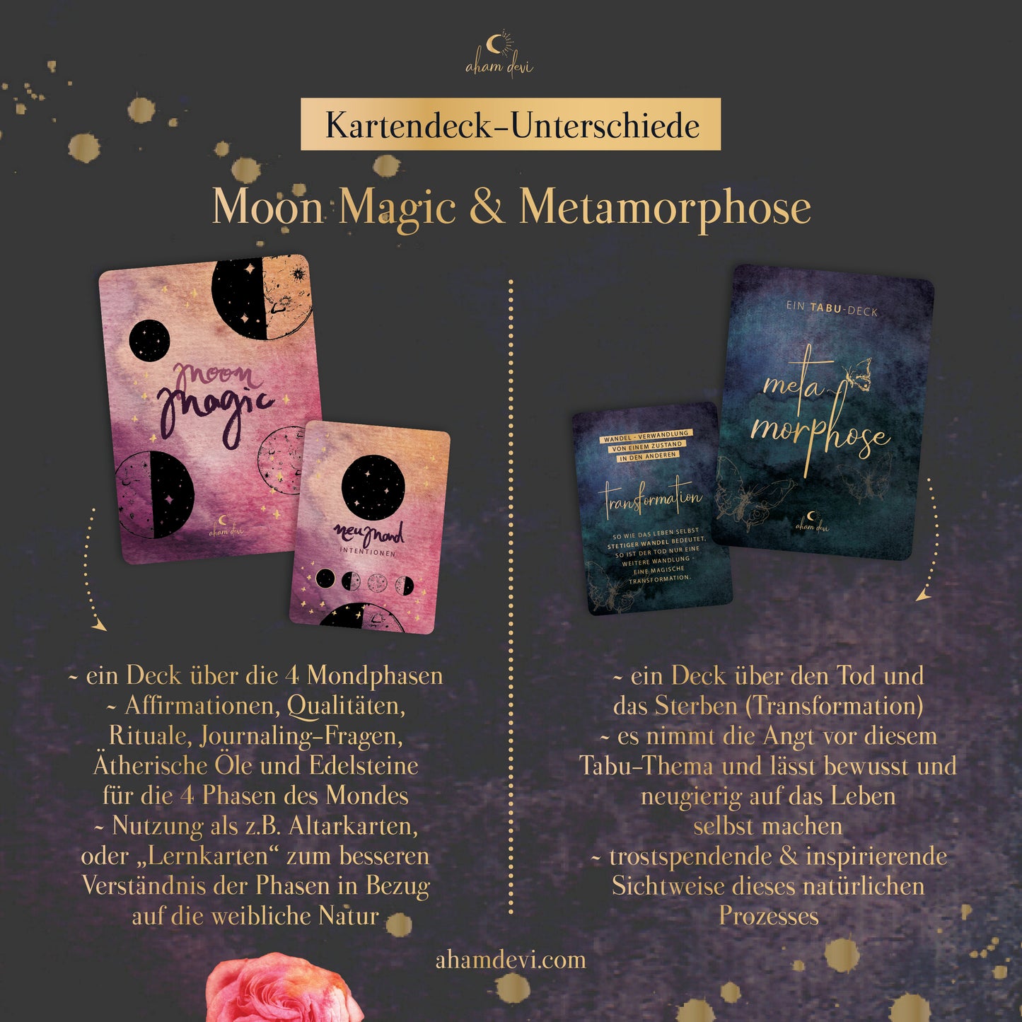 MoonMagic und Metamorphose im Vergleich